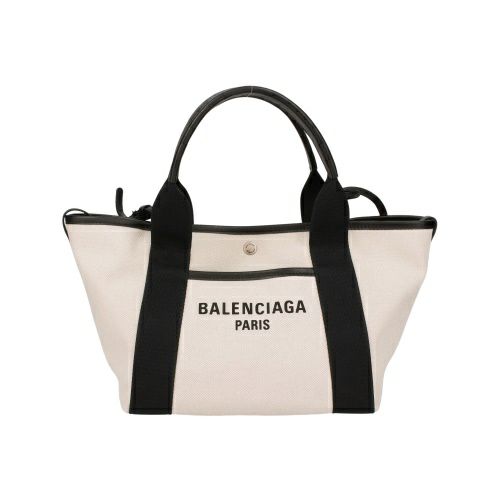 バレンシアガ トートバッグ ハンドバッグ レディース ビアリッツ スモール トートバッグ Biarritz ホワイト BALENCIAGA 805118 2ABBN 9260 BEIGE/BLACK