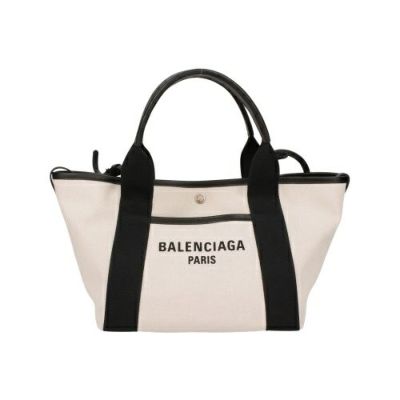 バレンシアガ トートバッグ ハンドバッグ レディース ビアリッツ スモール トートバッグ Biarritz ホワイト BALENCIAGA  805118 2ABBN 9260 BEIGE/BLACK | GINZA LoveLove（ラブラブ）