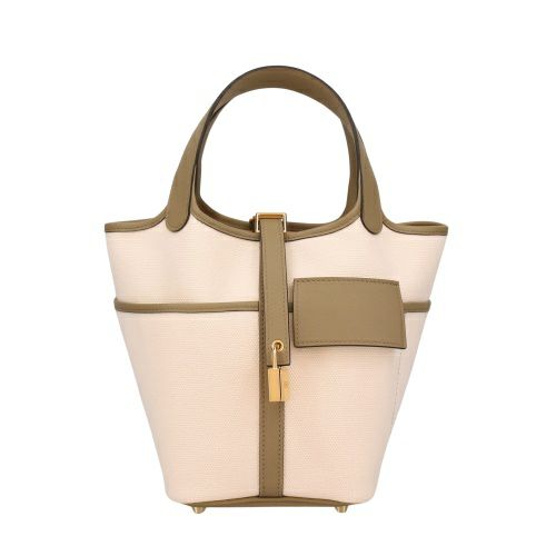 エルメス ピコタンPM カーゴ トワルゴエラン/スイフト ゴールド金具 B 