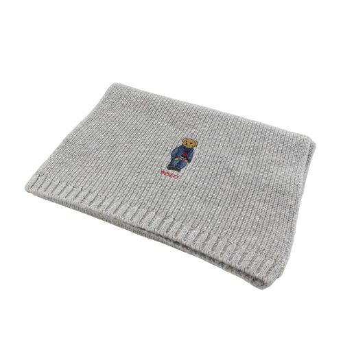 ポロ ラルフローレン マフラー メンズ レディース グレー POLO