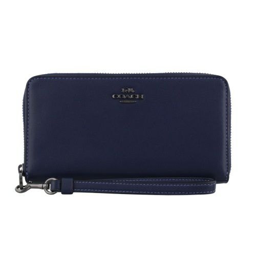 送料込み！ 未使用品 COACH ジップウォレット CF521 ロゴ ネイビー 変わ 66 