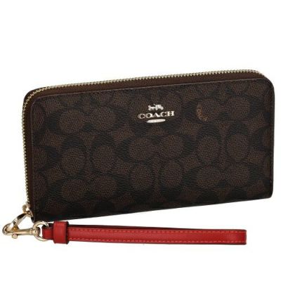 コーチ アウトレット COACH 長財布 レディース ブラウン 1941 レッド C4452 IMRVQ | GINZA LoveLove（ラブラブ）