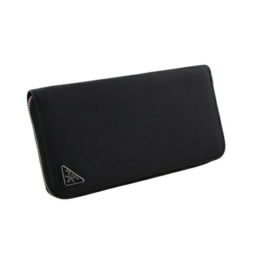 プラダ 長財布 メンズ サフィアーノ トライアングルロゴ ブラック PRADA 2ML317 QHH F0002 NERO