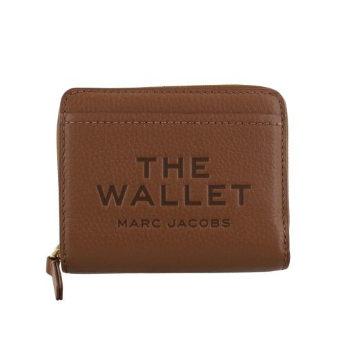 マークジェイコブス 二つ折り財布 レディース ザ レザー コンパクト ウォレット ミニ ブラウン Marc Jacobs 2R3SMP044S10 212 ARGAN OIL