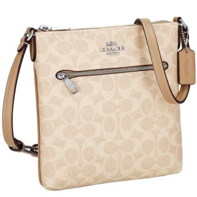 コーチ アウトレット ショルダーバッグ レディース ミニ ローアン ファイル バッグ・シグネチャー キャンバス ベージュ COACH OUTLET CW325 SVPWH サンド/トープ