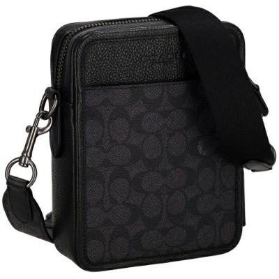 コーチ アウトレット ショルダーバッグ メンズ シグネチャー ブラック COACH OUTLET CW388 QBMI5 チャコール ブラック