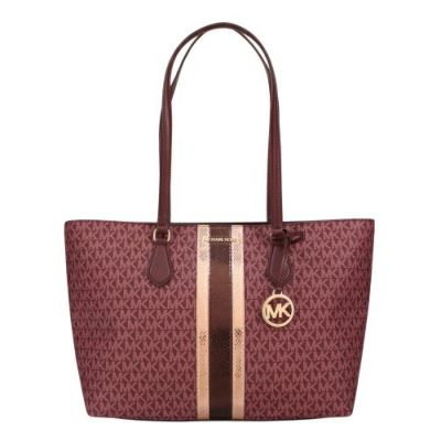 マイケルコース トートバッグ レディース シーラ ラージ シグネチャー ロゴ＆メタリック トートバッグ レッド MICHAEL KORS 35F4G6HT9B OXBLOOD