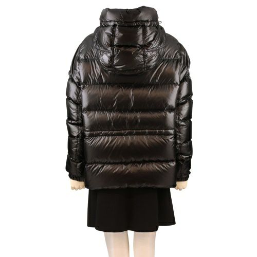 【難あり】モンクレール MONCLER ダウンジャケット 黒 L レディース3 MONCLER (モンクレール) ウエストベルト フルジップ SIRLI ダウン