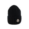 モンクレール ニット帽 帽子 レディース ニットキャップ ブラック MONCLER J2093 3B00036 A9327 999 BLACK