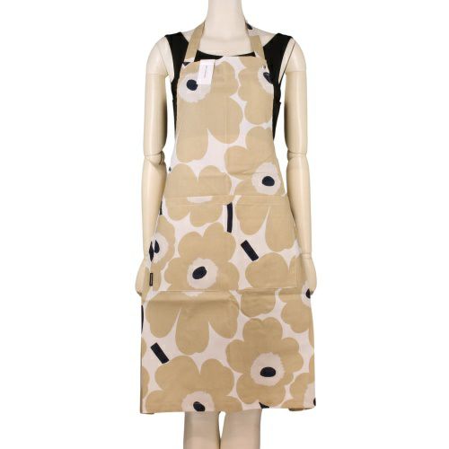 マリメッコ エプロン レディース Pieni Unikko Apron ベージュ marimekko 72929 185 OFF WHITE/BEIGE/DARK BLUE