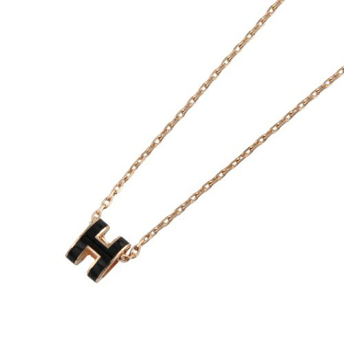 エルメス ネックレス レディース MINI POP H ブラック HERMES  
