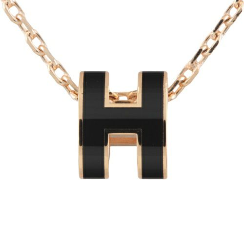 エルメス ネックレス レディース MINI POP H ブラック HERMES 