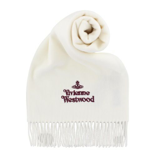 ヴィヴィアンウエストウッド マフラー レディース ホワイト Vivienne Westwood 81030007 W00Q7 24 A401 WHITE