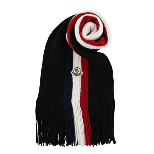 126 MONCLER モンクレール 3C00019 A0152 ブラック まかない マフラー  