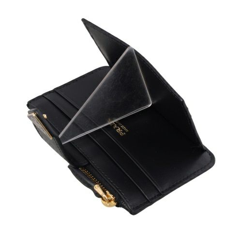 プラダ PRADA カードケース アコーディオンタイプ 黒 三角ロゴ しゃくる