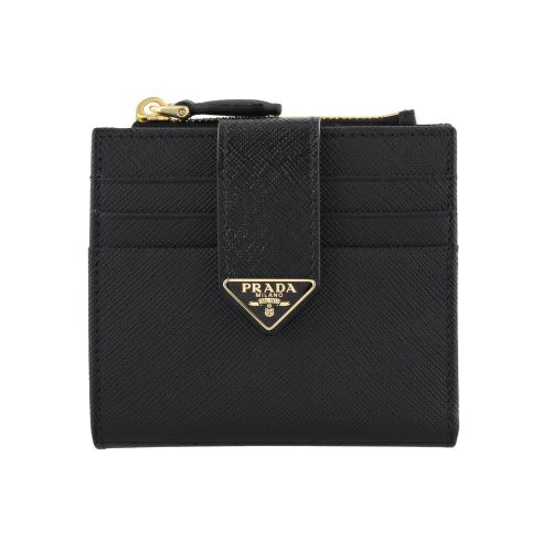 プラダ 二つ折り財布 レディース サフィアーノ トライアングルロゴ 