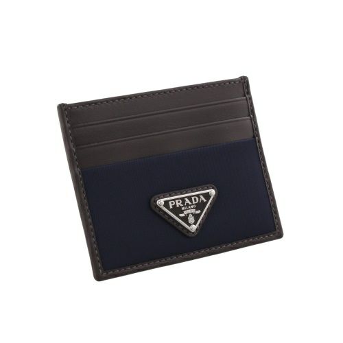 プラダ カードケース メンズ トライアングルロゴ ネイビー PRADA 2MC025 384 F0C1B BLU+CAFFE