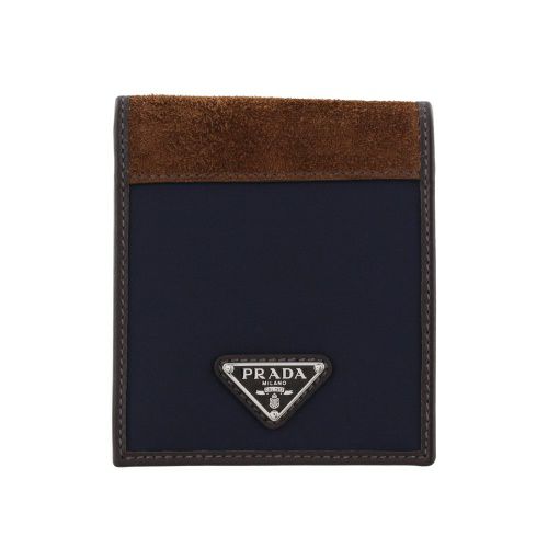 プラダ カードケース メンズ トライアングルロゴ ネイビー PRADA 2MO513 384 F0C1B BLU+CAFFE