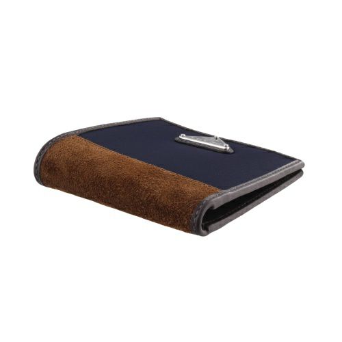 プラダ カードケース メンズ トライアングルロゴ ネイビー PRADA 2MO513 384 F0C1B BLU+CAFFE