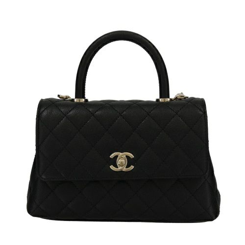 シャネル ハンドバッグ レディース ココマーク ブラック CHANEL A92990  