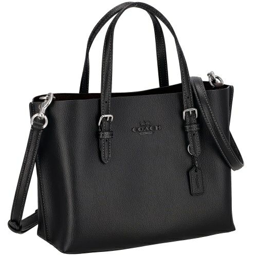 コーチ アウトレット ハンドバッグ ショルダーバッグ レディース モリー レザー トート 25 ブラック COACH OUTLET CV966 SV BK