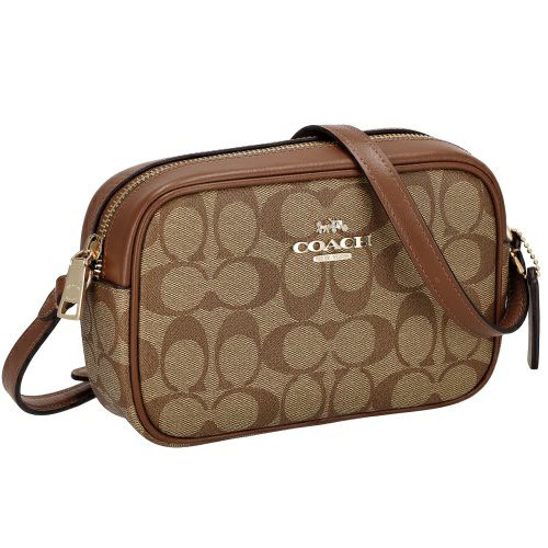 コーチ アウトレット ショルダーバッグ レディース ジェイミー シグネチャー ミニ カメラ バッグ ブラウン COACH OUTLET CQ874 IME74 サドル