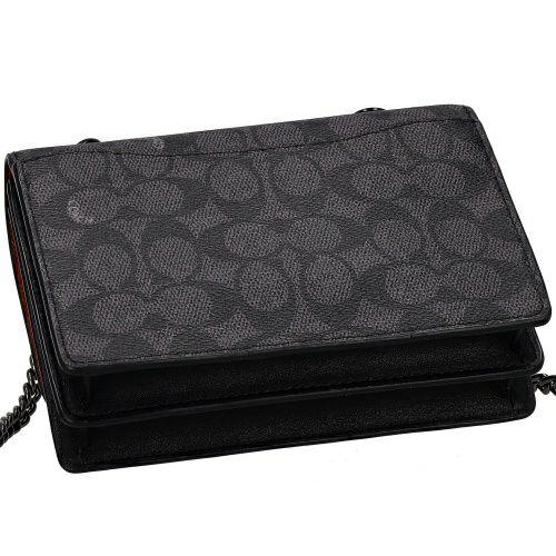 コーチ アウトレット ショルダーバッグ レディース ミニ クレア シグネチャー ブラック COACH OUTLET CW206 QBMI5 チャコール ブラック