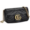 グッチ ショルダーバッグ レディース GGマーモント キルティング スーパーミニバッグ ブラック GUCCI 476433 DTDCT 1000