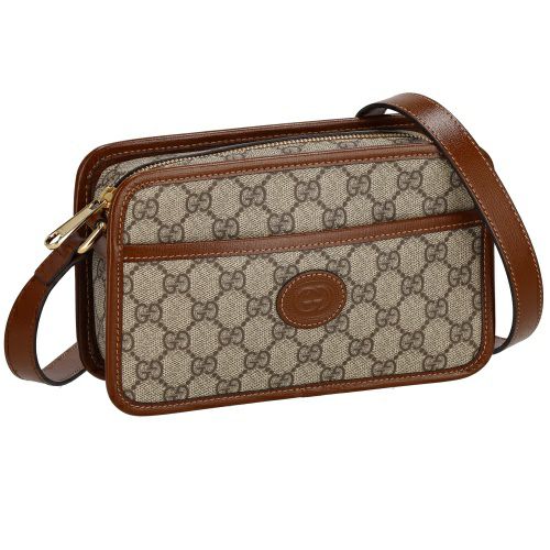 グッチ ショルダーバッグ レディース インターロッキングG付き ミニバッグ ブラウン GUCCI 658572 92TCG 8563 ベージュ エボニー