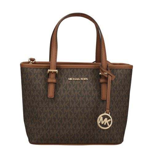 マイケルコース トートバッグ ショルダーバッグ レディース ジェット セット トラベル シグネチャー ブラウン MICHAEL KORS 35T9GTVT0B BROWN