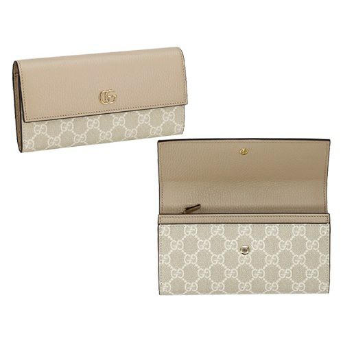 グッチ 長財布 レディース ダブルG バイカラー コンチネンタル  