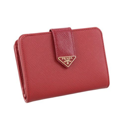 プラダ 二つ折り財布 レディース サフィアーノ トライアングルロゴ レッド PRADA 1ML018 2C7X F068Z FUOCO