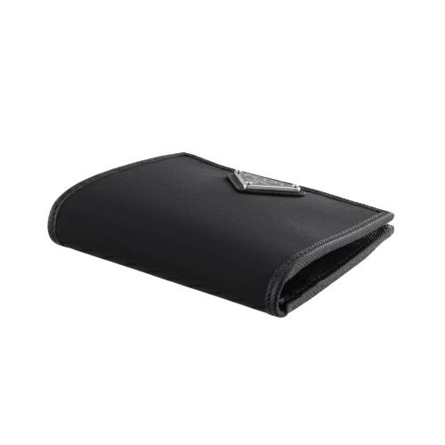 プラダ 二つ折り財布 メンズ トライアングルロゴ ブラック PRADA