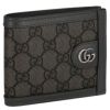 グッチ 二つ折り財布 メンズ オフィディア GG コインウォレット ブラック GUCCI 597609 UULBN 1244 グレー ブラック