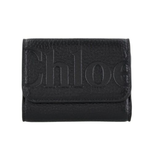 Chloe クロエ 財布 コンパクト 折り財布 喜ばしかっ レザー ブラック 