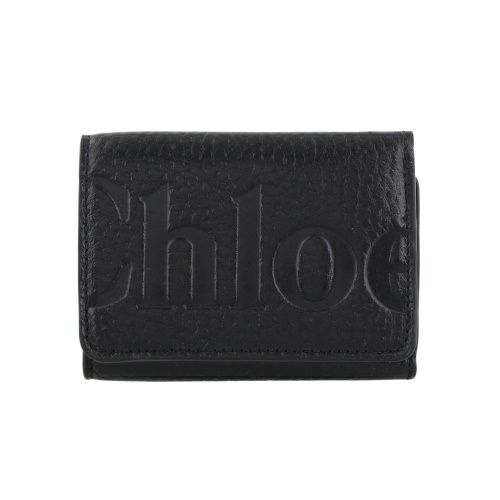 クロエ 三つ折り財布 レディース TRI FOLD WALLET ブラック CHLOE 