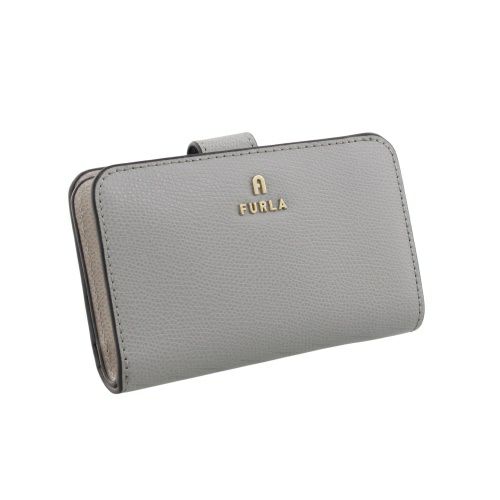 フルラ 二つ折り財布 レディース カメリア ミディアム コンパクト ウォレット グレー FURLA WP00314 ARE000 3402S  CENERE VANIGLIA int.