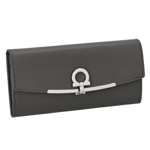 フェラガモ 長財布 レディース グレー FERRAGAMO 22D150 762989