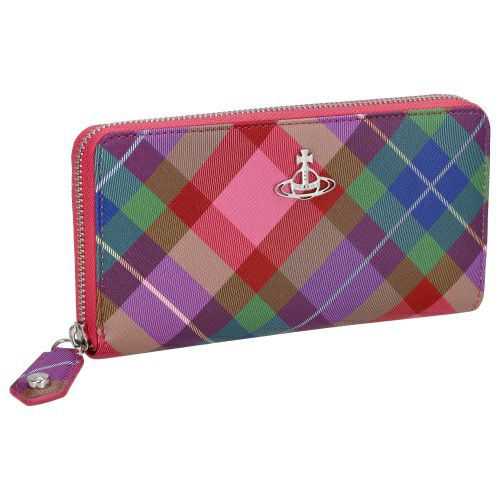 ヴィヴィアンウエストウッド 長財布 レディース SAFFIANO PRINTED マルチカラー Vivienne Westwood 51060058W G301 CANDY TARTAN