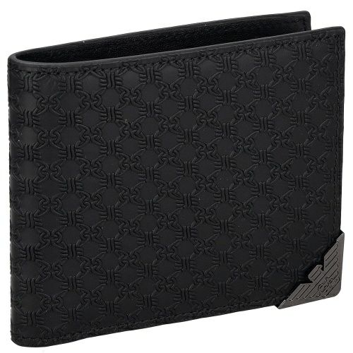 エンポリオアルマーニ 二つ折り財布 メンズ ブラック EMPORIO ARMANI  