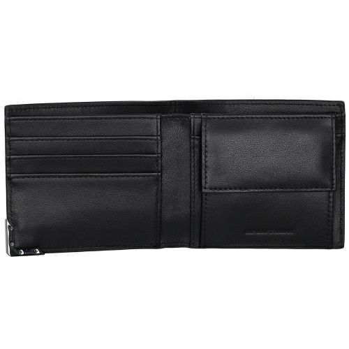エンポリオアルマーニ 二つ折り財布 メンズ ブラック EMPORIO ARMANI  