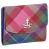 ヴィヴィアンウエストウッド 二つ折り財布 レディース SAFFIANO PRINTED マルチカラー Vivienne Westwood 51150033W G301 CANDY TARTAN