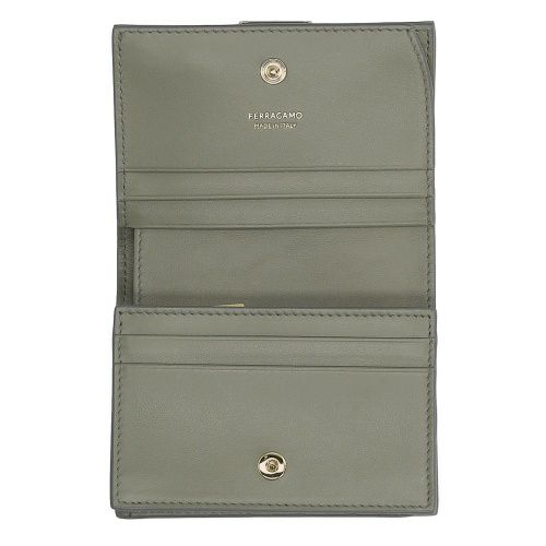 フェラガモ 二つ折り財布 コンパクト財布 レディース グレー FERRAGAMO 220633 775288 ASHGY