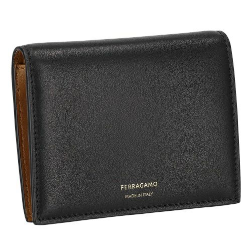 フェラガモ Ferragamo 二つ折り財布 レディース ガンチーニ ブラック  