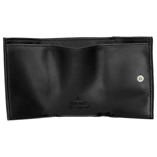 ヴィヴィアンウエストウッド 三つ折り財布 コンパクト財布 レディース SAFFIANO PLAIN ブラック Vivienne Westwood 5115002EW N402 BLACK
