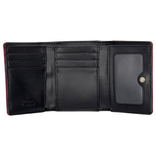 ヴィヴィアンウエストウッド 三つ折り財布 コンパクト財布 がま口財布 レディース SAFFIANO PLAIN レッド Vivienne Westwood 5115002MW H411 RED