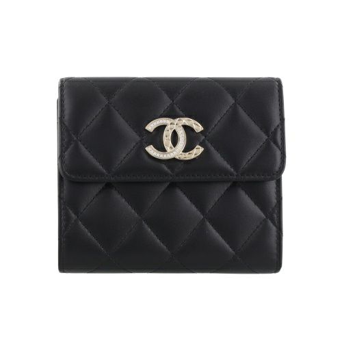 シャネル 三つ折り財布 レディース ココマーク ブラック CHANEL AP4340 B18692 94305