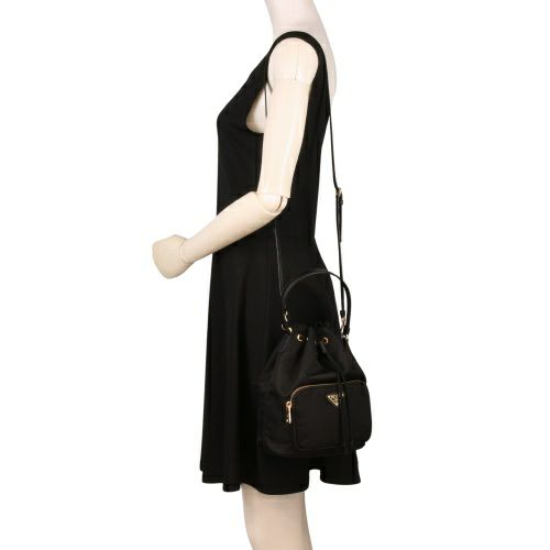 プラダ ショルダーバッグ レディース トライアングルロゴ ブラック PRADA 1BH038 V UOO RV44 F0002 NERO