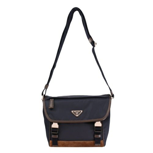 プラダ ショルダーバッグ メンズ トライアングルロゴ ネイビー PRADA 2VD066 V OOF 384 F0C1B BLU+CAFFE