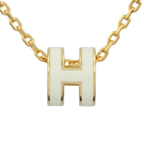 エルメス ネックレス レディース ポップH ミニ MINI POP H HERMES H147992F BLANC/GD